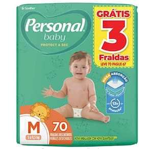 Fralda Inf Personal Soft & Protect M C/70