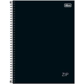 Caderno Universitário 1 Matéria Zip Preto 80 Folhas Tilibra