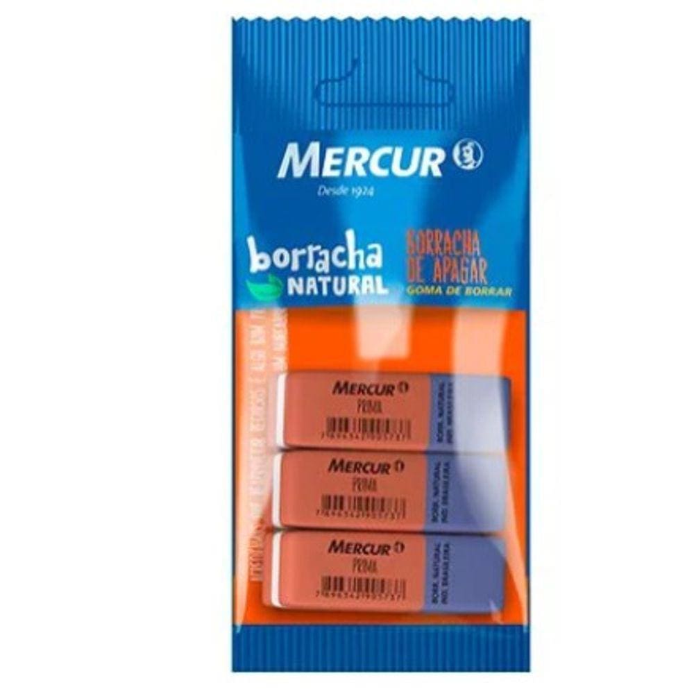 Borracha Mercur Pull Pack Prima C/03 Un Rosa/Azul