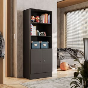 Armário Estante Livreiro Gamer 4095 Qmovi Preto