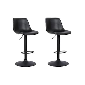 Conjunto 2 Banquetas Gênova Base Disco Rivatti Móveis Preto