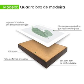 Quadro Decorativo Trio De Folhas Verdes Quarto E Sala
