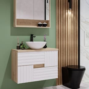 Gabinete para Banheiro 80cm Bruna Darabas Agardi Branco