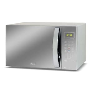 Micro-Ondas Philco 34L Inox Porta Espelhada 1400W Função