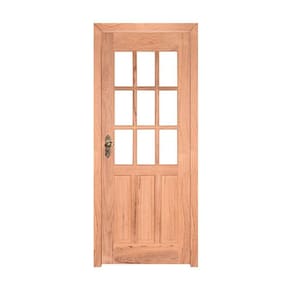 Kit Porta de Madeira 213x84,5cm Batente 12cm PE09 Esel Marroml