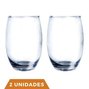 Copo Vidro 450ml Redondo Bellagio Jogo com 2 Transparente