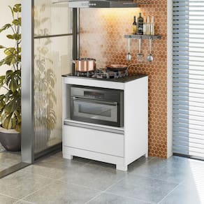 Balcão Cooktop para fogão de até 4 Bocas 1 Gaveta NT 3110 Notável Móveis