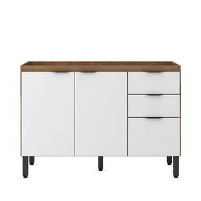 Balcão de Cozinha Firenze 120cm Amendola/Branco S/ Tampo