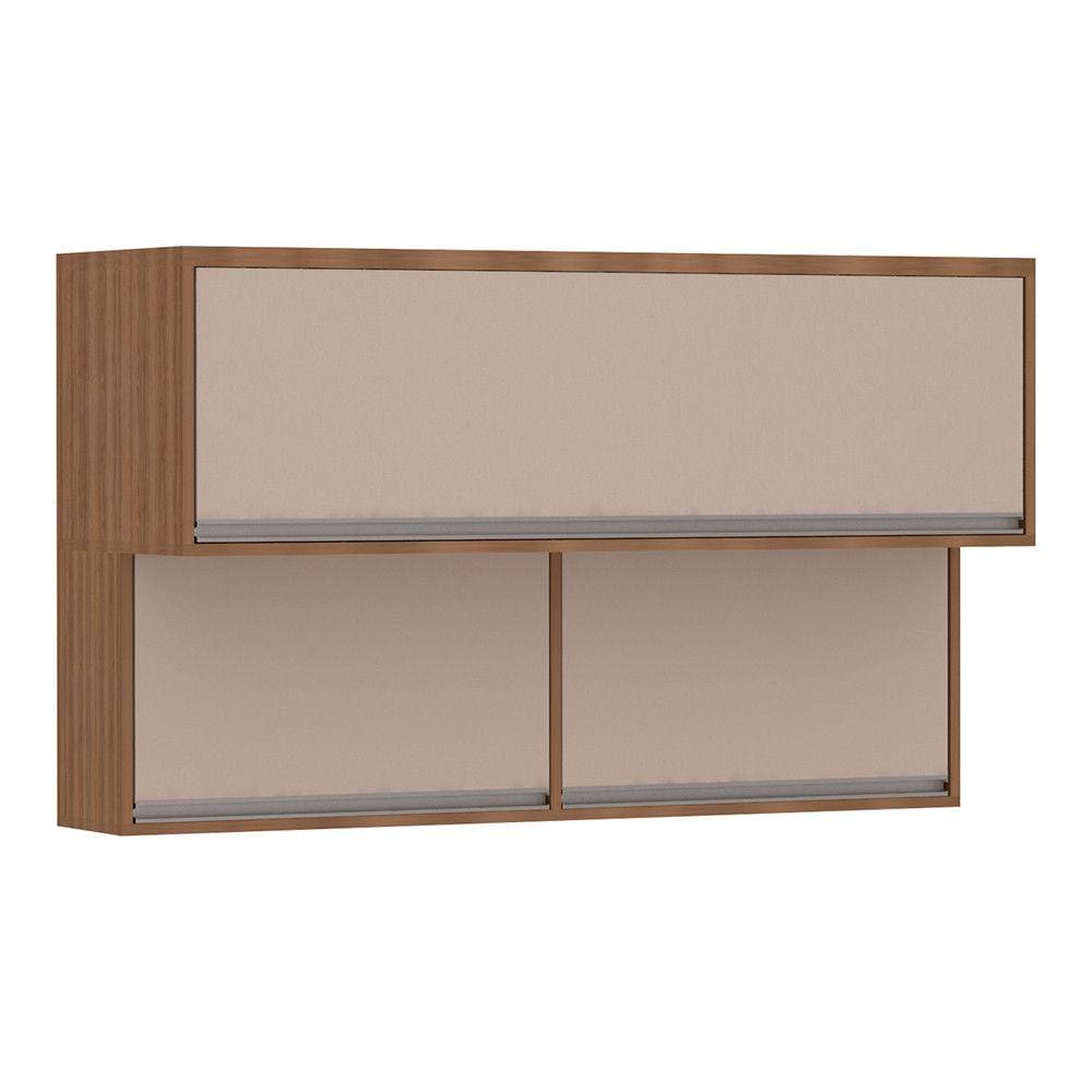 Armário Aéreo 120cm 3 Portas Basculantes Lari Luciane Móveis