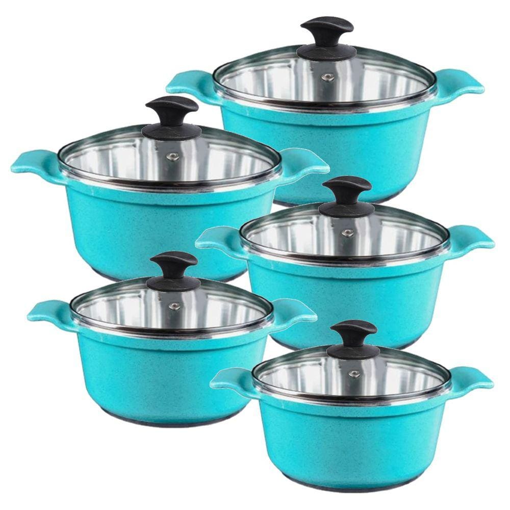 Jogo Panelas Azul Alumínio Fundido Usinado Javali AA16a24