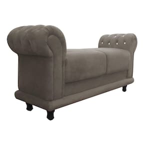 Recamier Barcelona Suede com Strass Marrom Rato