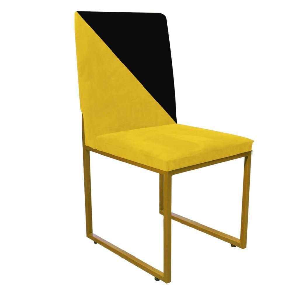 Cadeira Stan Duo Sala De Jantar Amarelo E Preto