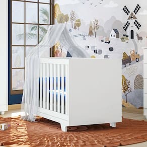 Berço Mini Cama 100% MDF com Colchão Life Tigus Baby Branco