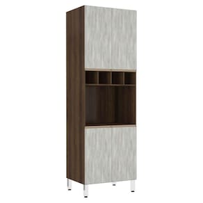 Paneleiro Jade 70 cm Nicho para Microondas 4 Portas Luciane