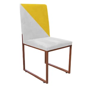 Cadeira Stan Duo Sala De Jantar Branco E Amarelo