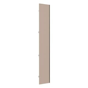 Porta para Roupeiro Closet Canto Diagonal Individual 40cm Puxador Perfil Champagne Luciane Móveis
