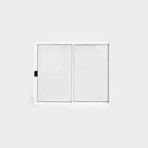 Janela de Alumínio de Correr 100x120cm Plus Lux Esquadrias Branco
