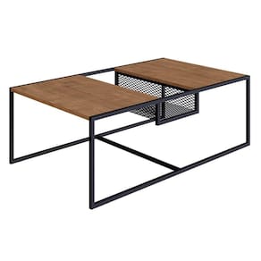Mesa De Centro New Vermont E Preto 100 Cm - D`rossi