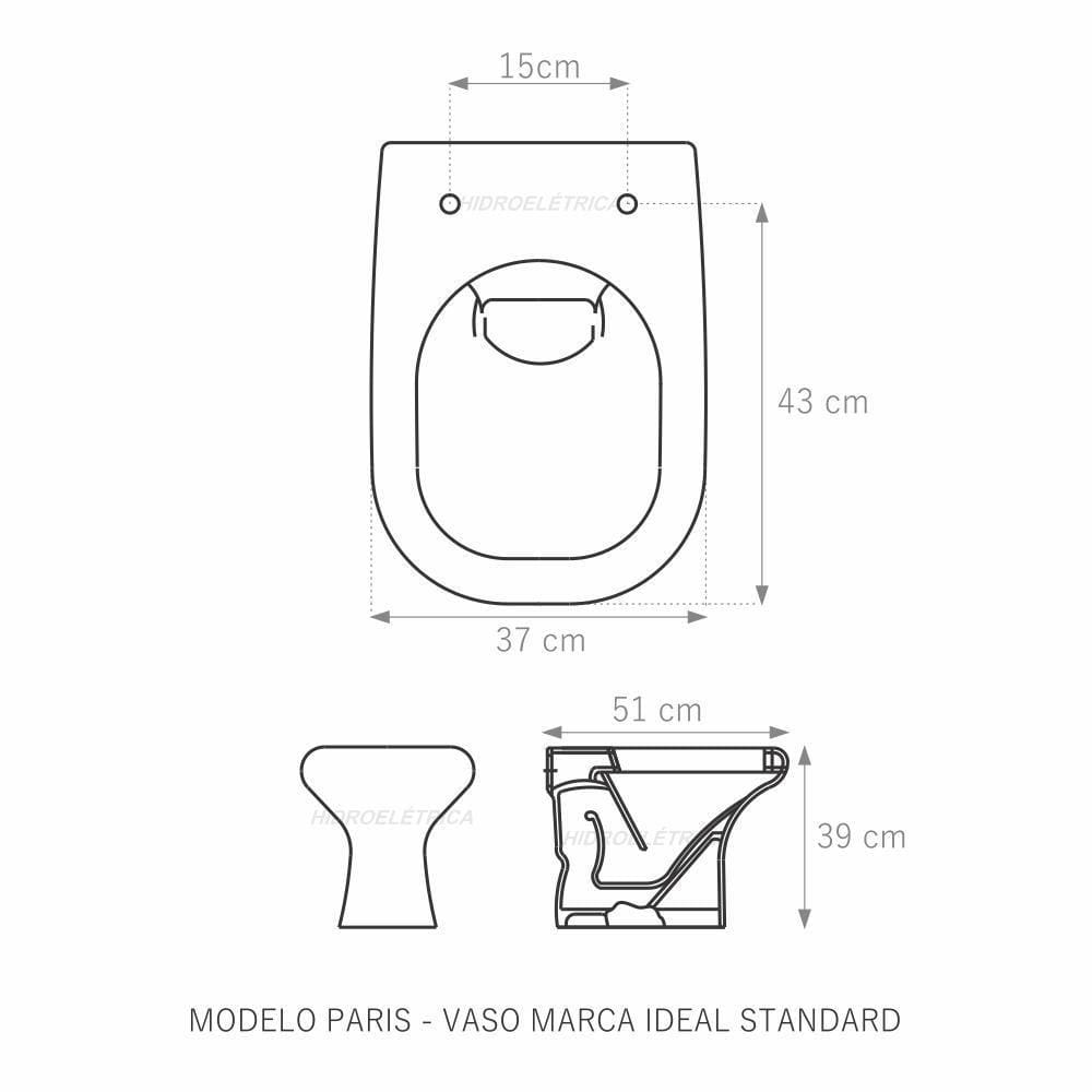 Assento Laqueado Paris Verde Acquamarine Tampa Vaso Ideal