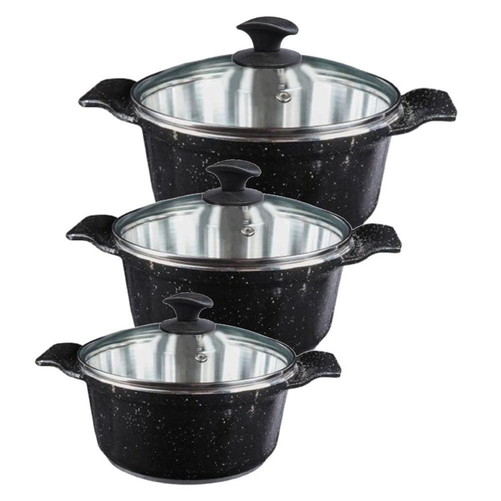 Jogo Panelas Preto Liso Alumínio Usinado Javali AA 26 a 30