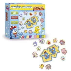 Jogo Da Memoria Educativo Galinha Pintadinha Madeira - Nig Brinquedos