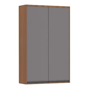 Armário Aéreo Cristaleira 80cm 2 Portas Isa Luciane Móveis