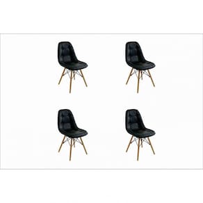 Conjunto 4 Cadeiras Botonê Eiffel Rivatti Preto