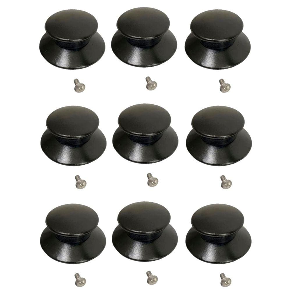 Kit 9 Pegador Puxador Panela Tampa Vidro e Ferro e Parafuso