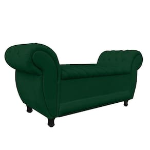 Recamier Baú Londres 1,20 M Suede Verde