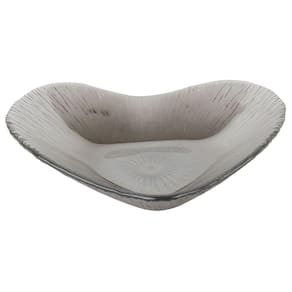 Centro De Mesa Coracao Em Vidro Fume Luster