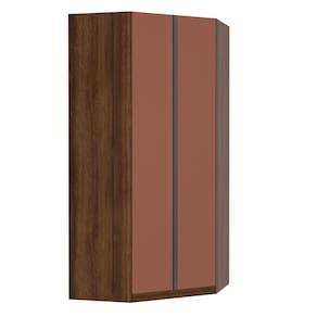 Guarda Roupa Canto Closet 2 Portas 7 Prateleiras 111,9cm Prime Luciane Móveis