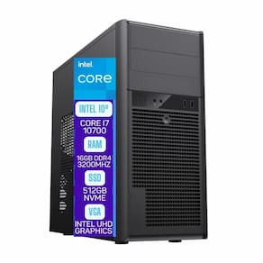 Computador Skill Pro Intel 10ª Geração Core i7 10700 16GB DDR4 SSD 512GB SP-032