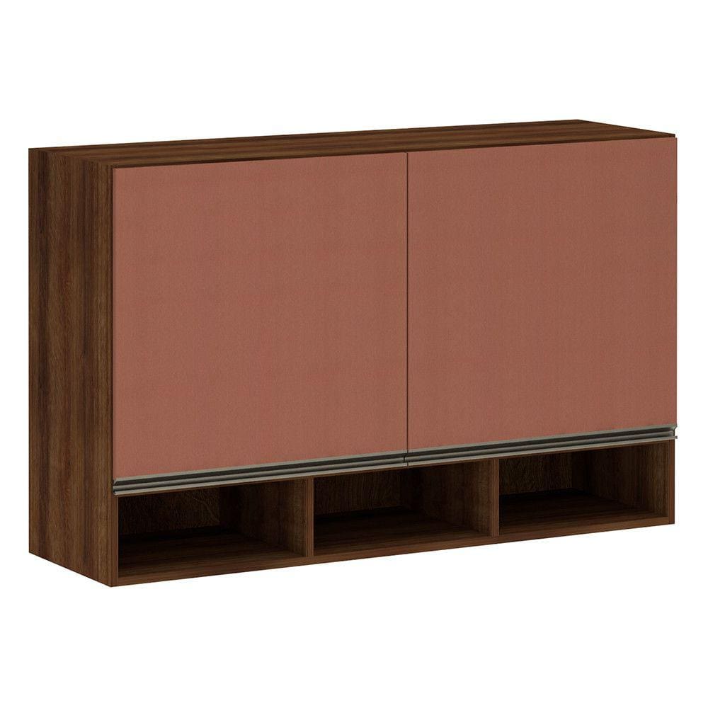 Armário Jade para Cozinha 120 cm 2 Portas com Nicho Luciane