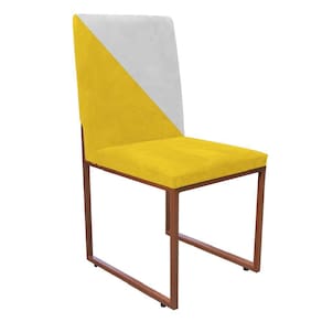 Cadeira Stan Duo Sala De Jantar Amarelo E Branco