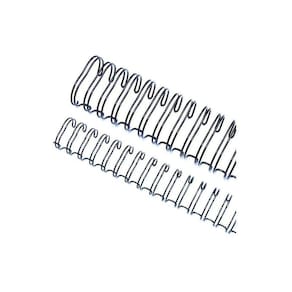 Wire-o Garra Duplo Anel 7/8" para 180 fls Ofício 2x1 Preto 50 und