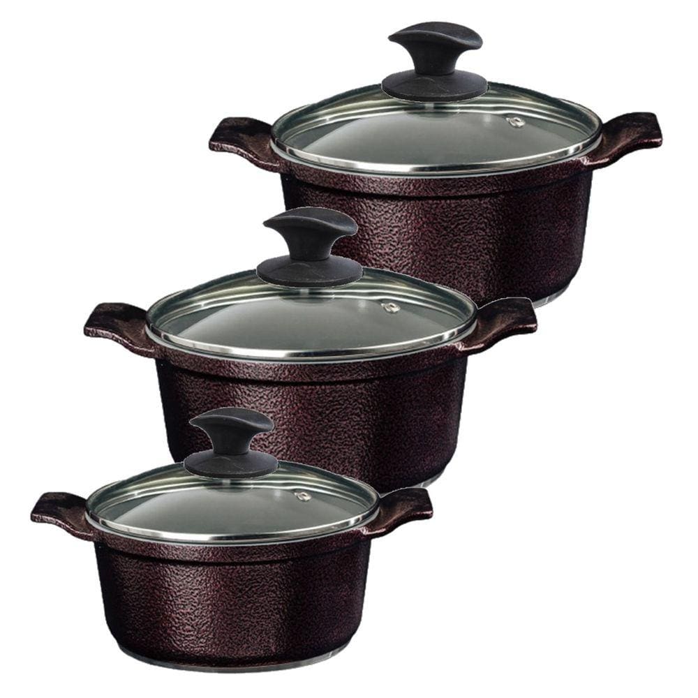 Jogo Panela Cereja Antiaderente Cerâmica Javali AA 26 a 30