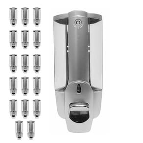 Dispenser Sabonete Liquido Kit 17 Unidades Shampoo Banheiro Lavabo Hotel Restaurante Bar Shopping Parede Higiene Limpeza