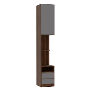 Mesa de Cabeceira Alta Esquerdo 1 Porta 40cm Prime Luciane Móveis