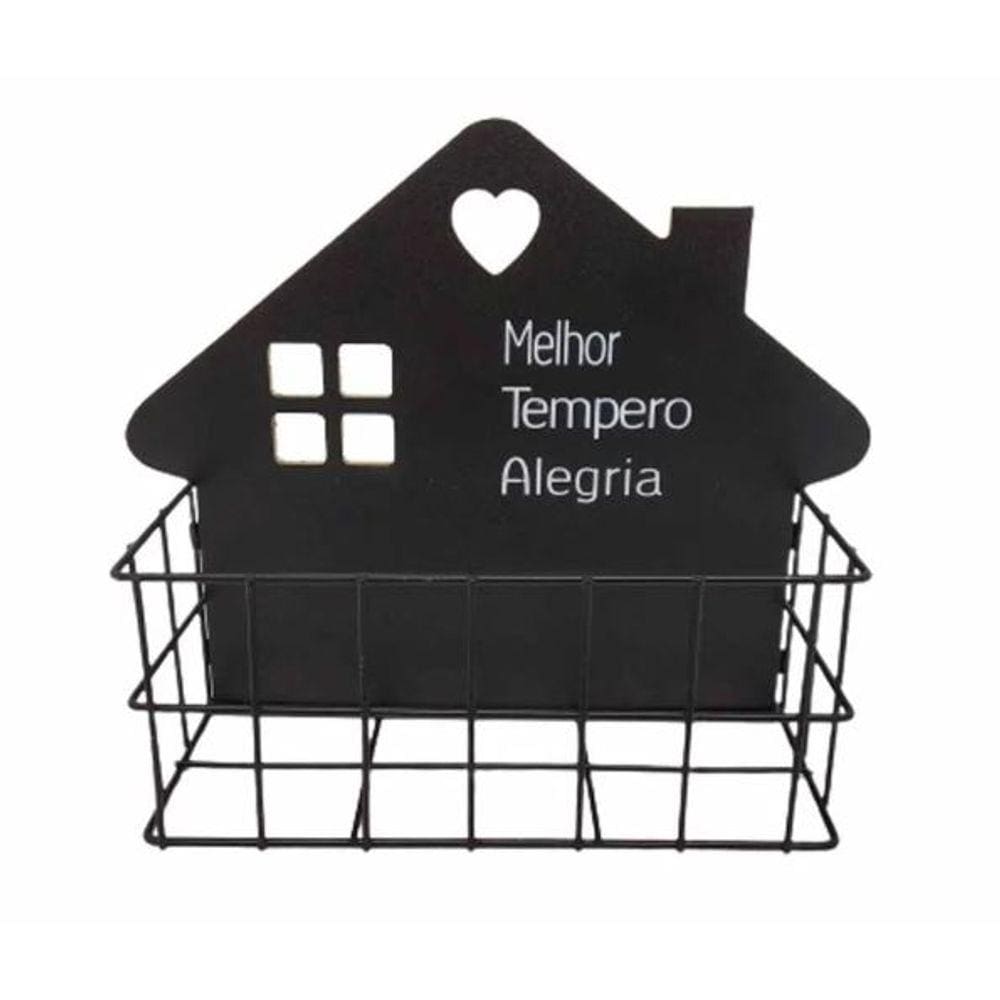 Prateleira Casa de Madeira 24x20x8cm Melhor Tempero Alegria Golden Rio