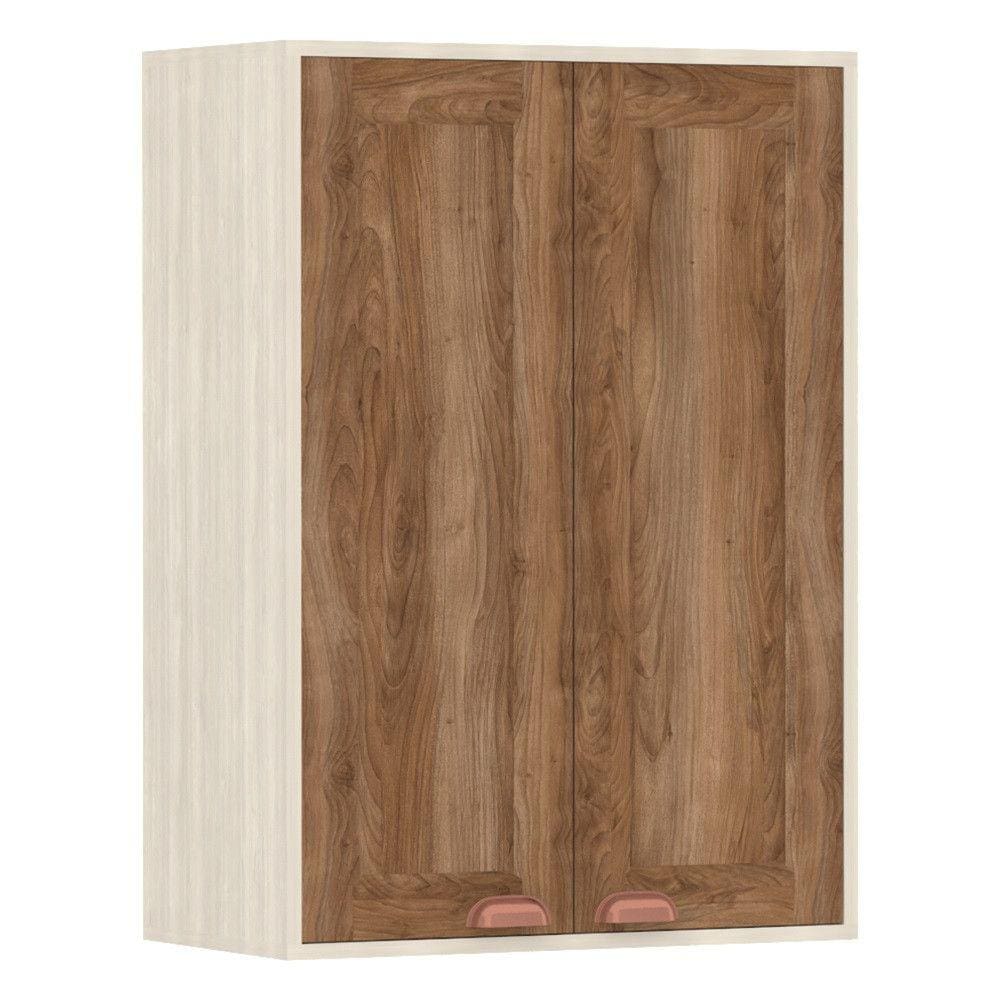 Armário Aéreo de Cozinha 60 cm 2 Portas de abrir 2 Prateleiras Sofia Luciane Móveis