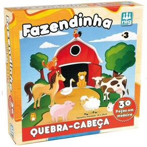 Jogo Quebra Cabeça Fazendinha 30 Pçs 0424 - Nig Brinquedos