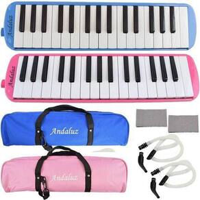 Kit 2 Escaletas Melódica 32 Teclas Rosa E Azul Com Estojo