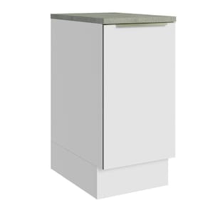 Balcão 40Cm 1PTA Branco/Branco Veludo Lux Madesa Branco