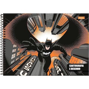 Caderno Espiral Foroni Cartografia Capa Dura Batman 80 Folhas - Embalagem com 5 Unidades