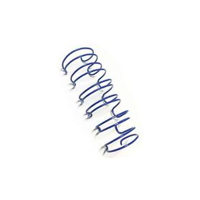 Wire-o Garra Duplo Anel 3/8" para 60 fls Ofício 3x1 Azul 100 und