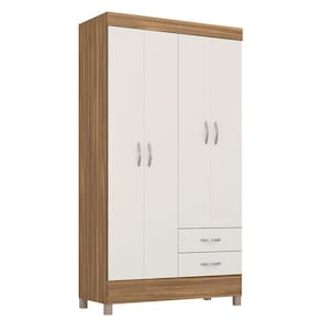 Guarda Roupa 4 Portas com Pés Astro Amêndola Touch Off White 42860 Demóbile