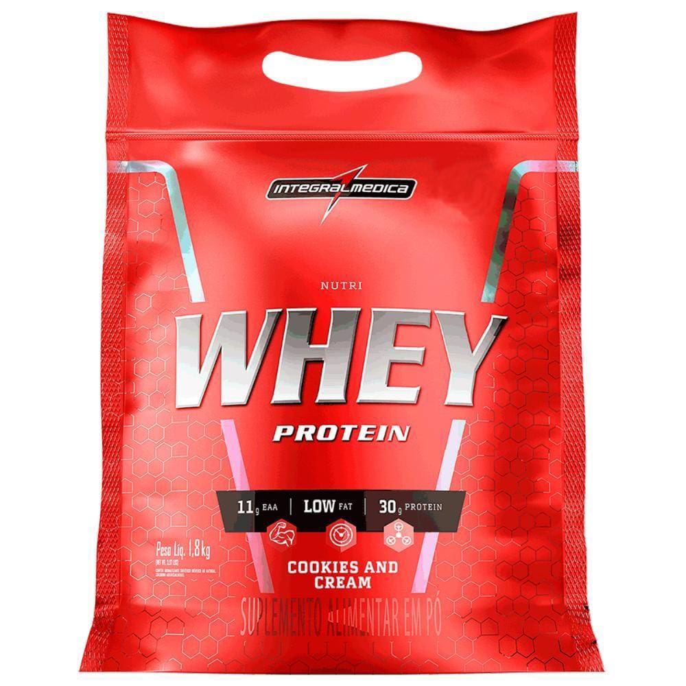 Nutri Whey Concentrado Isolado Proteina Cookies 1,8kg Refil - Integralmedica