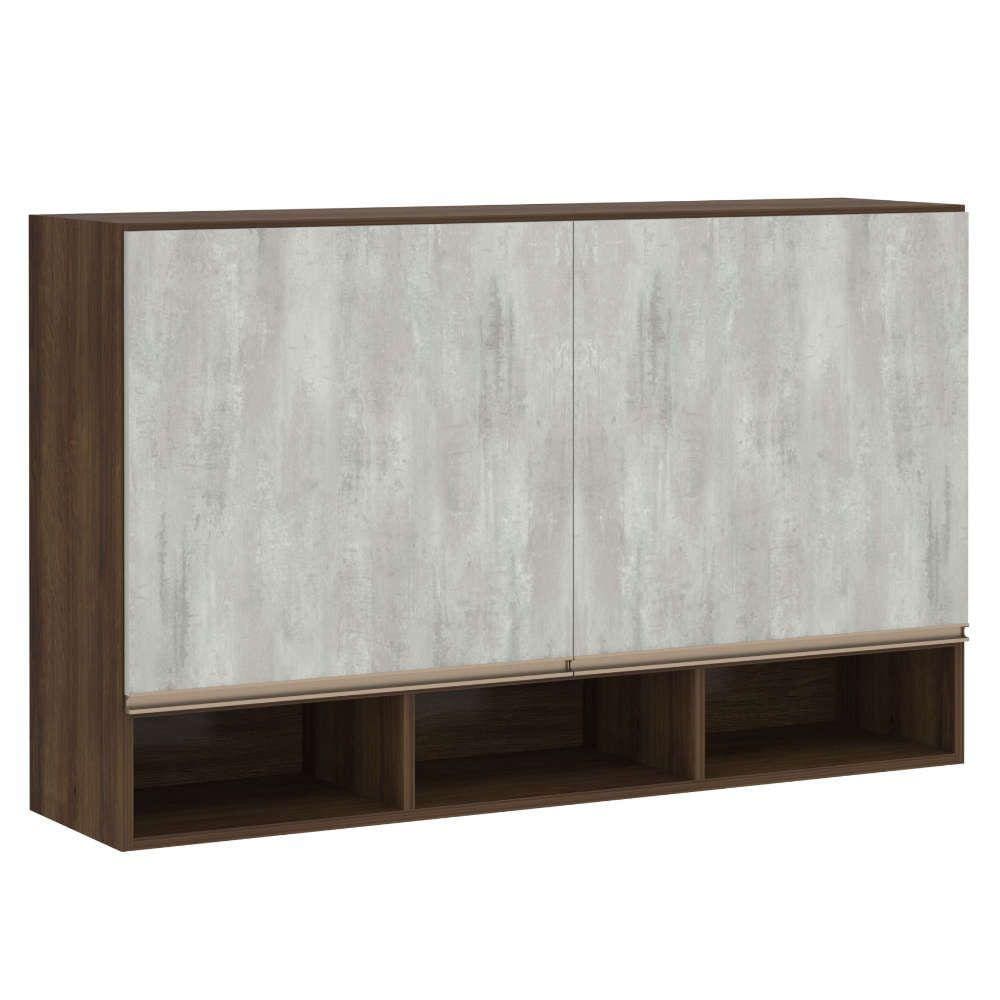 Armário Jade para Cozinha 120 cm 2 Portas com Nicho Luciane