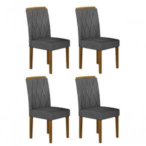 Kit 04 Cadeiras Sala De Jantar Lorena Mdf Moveis Leifer