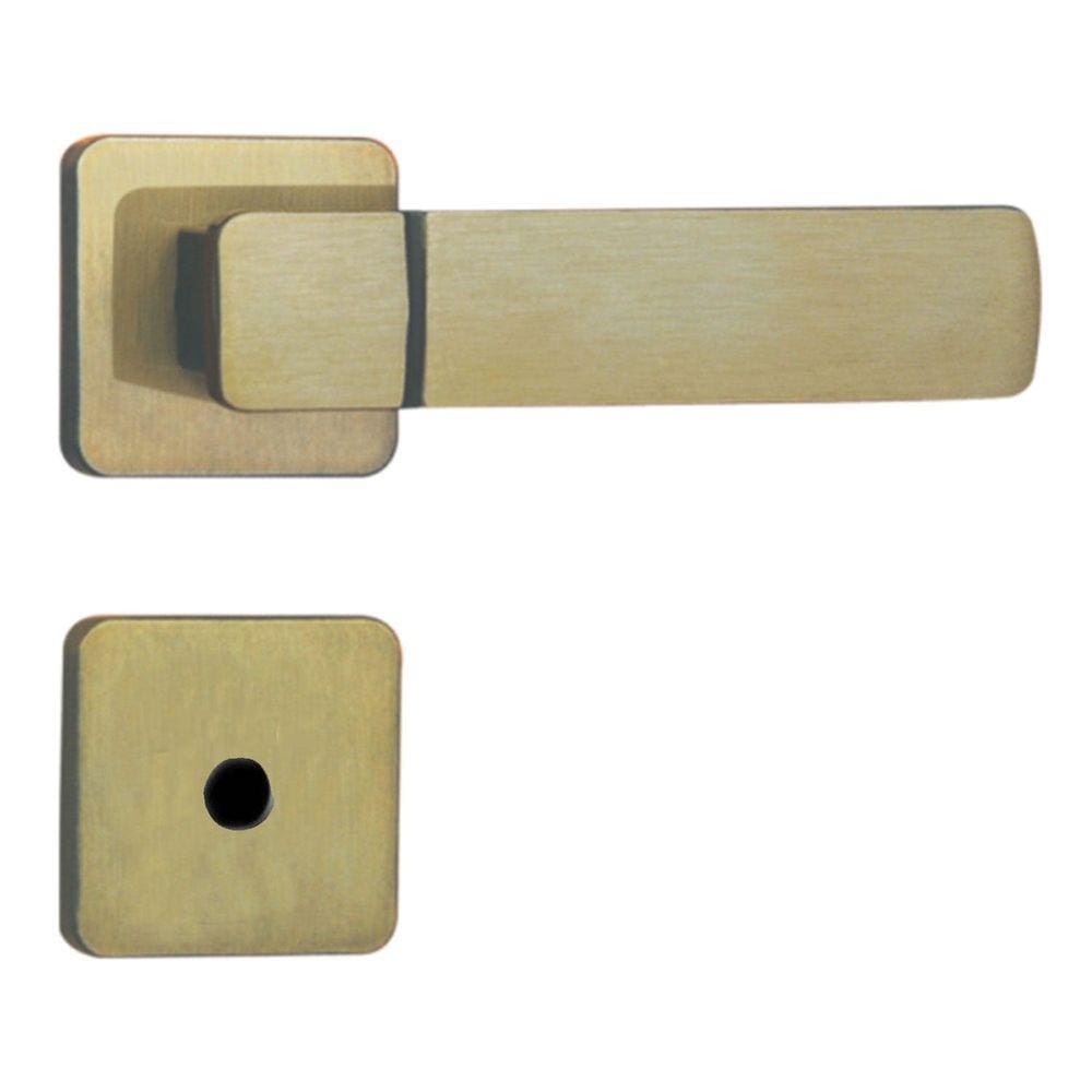 Fechadura para Porta de Banheiro com Roseta Capri 40mm MGM Bronze Latonado